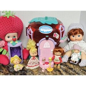 Vtg Strawberry Shortcake Lot 1979-2003 Strawberry Dolls, House & Accessories